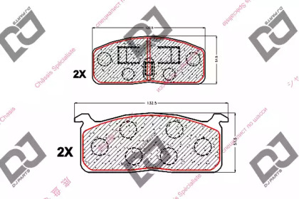 Комплект тормозных колодок DJ PARTS BP1541